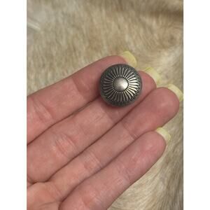 Native American Sterling Silver Concho Flower Cluster Button Cover Denim~ONE